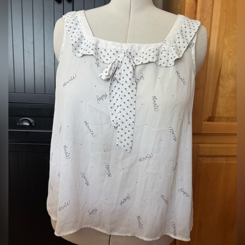 Lauren Conrad Disney Minnie Rocks the Dots Tank Top Blouse Women’s XXL